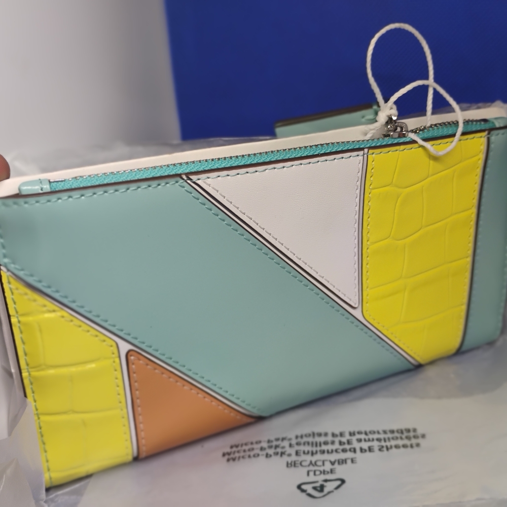 Tory Burch Colorblock Patchwork Wallet Brand New With Tags - Picture 6 of 12